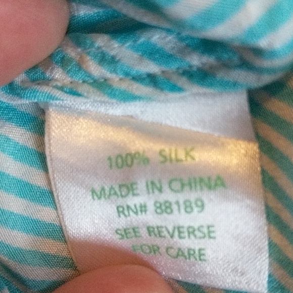 Lilly Pulitzer Blue & white Stripe Silk Tank Top M - Picture 6 of 7